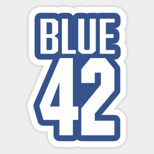 Blue 42 Sticker